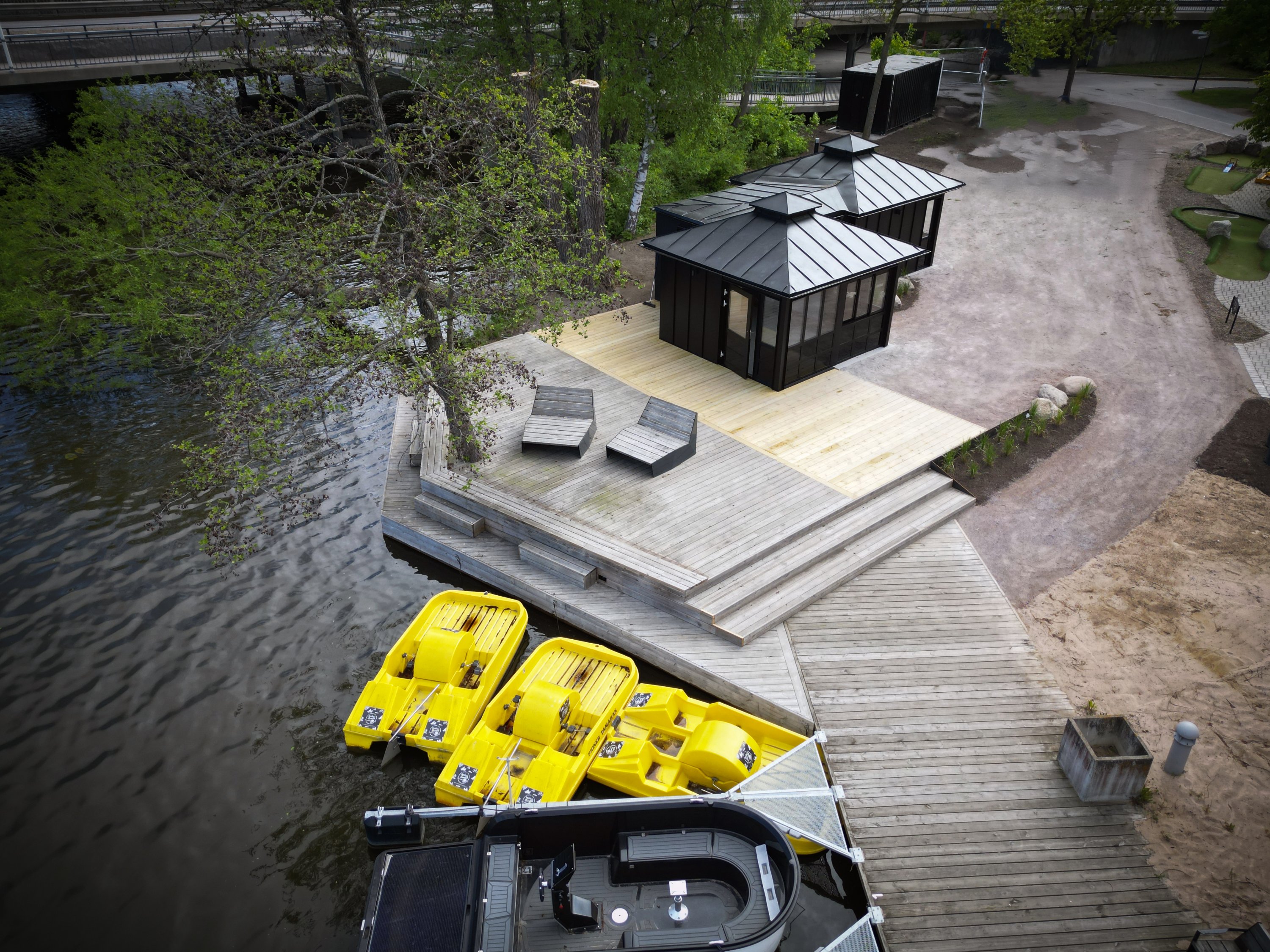 Paviljonger till Stångå Beach
